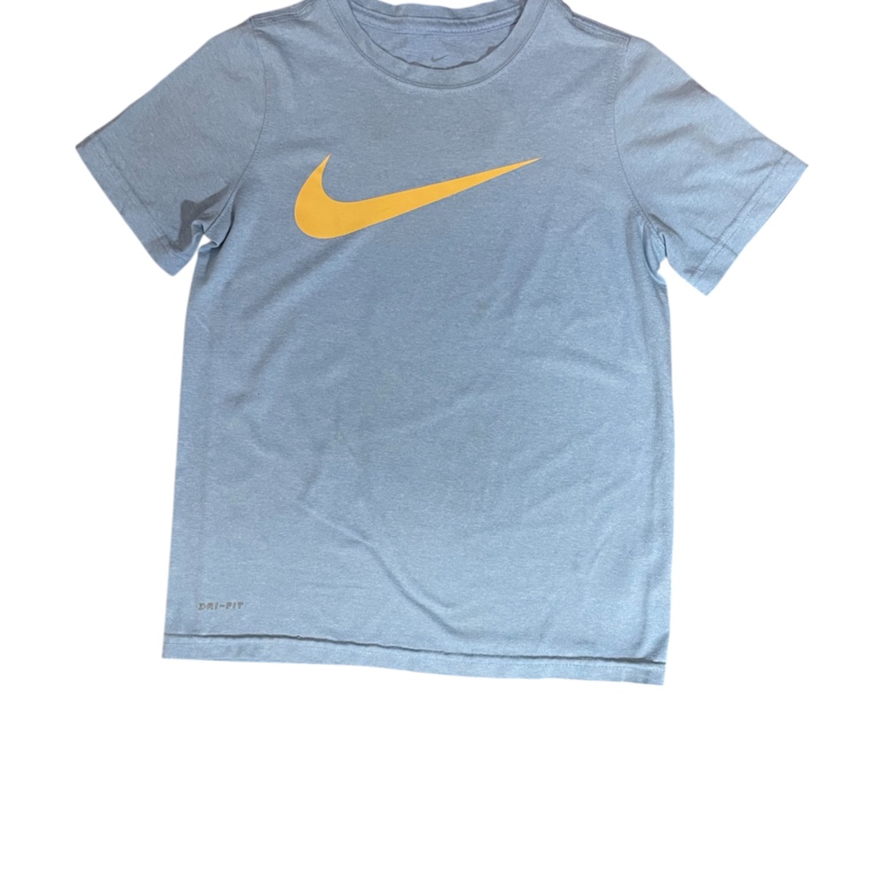 Nike Kids Light Blue Tee with Yellow Logo